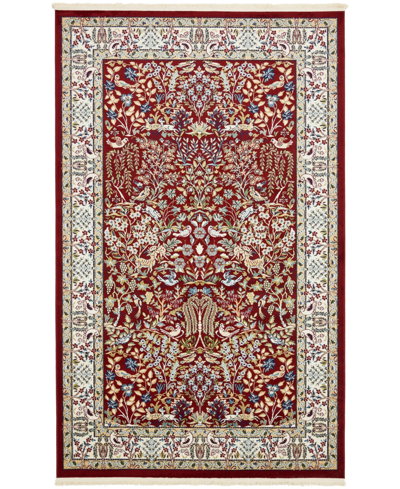 Bayshore Home Zara Zar7 5' X 8' Area Rug In Burgundy