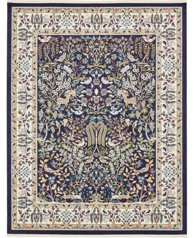 Bayshore Home Zara Zar7 8' X 10' Area Rug In Navy Blue