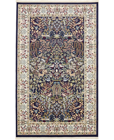 Bayshore Home Zara Zar7 5' X 8' Area Rug In Navy Blue
