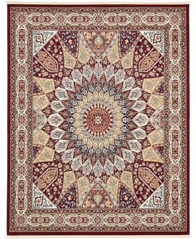Bayshore Home Zara Zar9 8' X 10' Area Rug In Burgundy