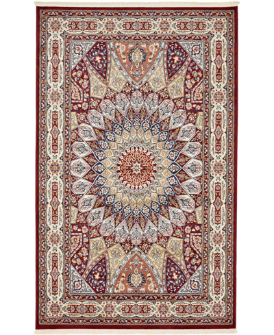Bayshore Home Zara Zar9 5' X 8' Area Rug In Burgundy
