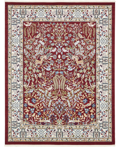 Bayshore Home Zara Zar7 8' X 10' Area Rug In Burgundy