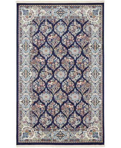Bayshore Home Zara Zar6 5' X 8' Area Rug In Navy Blue