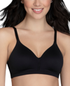 Vanity Fair Women's Beauty Back Wirefree Extended Side And Back Smoother Bra In Mid Black