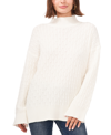 Vince Camuto Diamond Stitch Turtleneck Sweater In Antique Wht