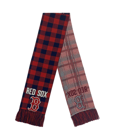 Foco Boston Red Sox Plaid Color Block Scarf In Navy