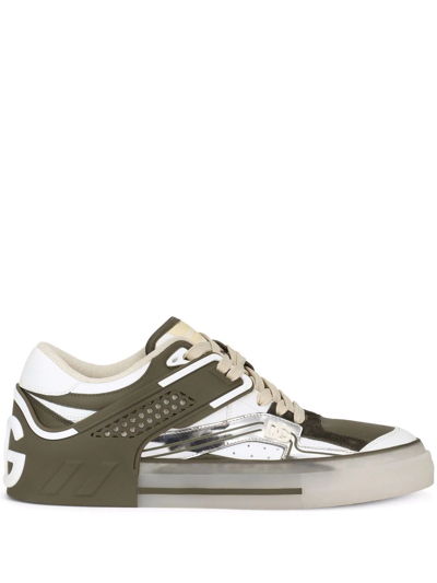 Dolce & Gabbana Dg Logo Low-top Sneakers In Green