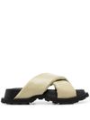 Jil Sander Crossover-toe Platform Sandals In Neutrals