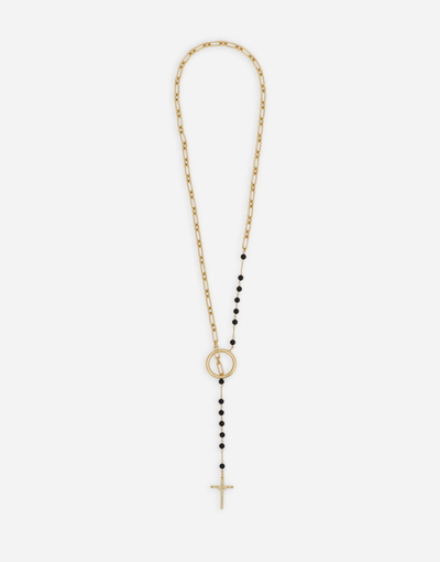 Dolce & Gabbana Cross Pendant Necklace In Gold
