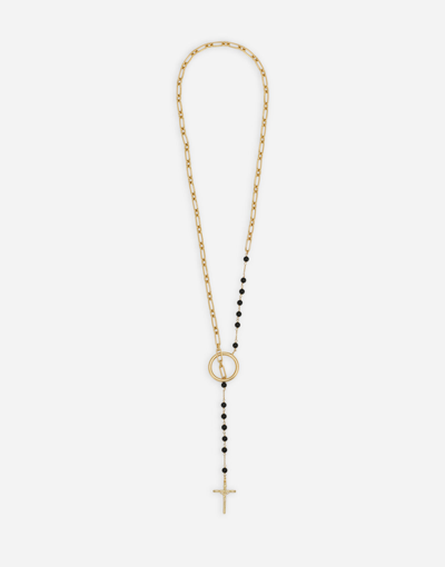 Dolce & Gabbana Rosary Necklace In Gold