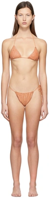 Oseree Oséree Women's Orange Polyamide Bikini In Orange