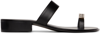 Giuseppe Zanotti Black Leather Dynamo Bardack Sandals In Nevada - Art.nevada