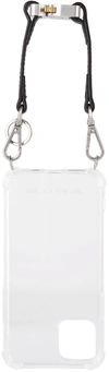 Alyx Transparent Small Leather Strap Iphone 11 Pro Case In Trasparent/black