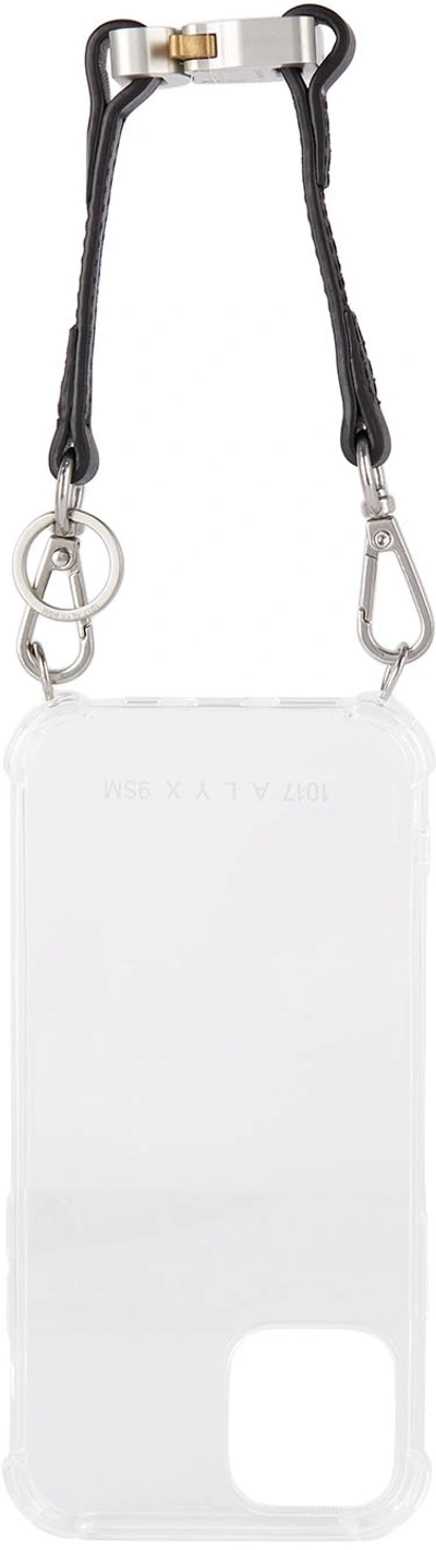 ALYX TRANSPARENT SMALL LEATHER STRAP IPHONE 12 CASE