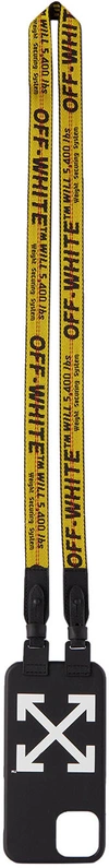 Off-white Man Iphone 12 Pro Max Case With Industrial Tape In Yellow Black