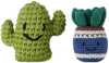 WARE OF THE DOG GREEN & BLUE CACTUS & POTTED PLANT DOG TOY SET