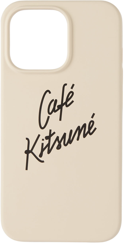 Native Union Beige Maison Kitsuné Edition 'café Kitsuné' Iphone 13 Pro Case In Latte