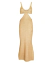 Cult Gaia Serita Open-panel Cotton-blend Knitted Midi Dress In Multi