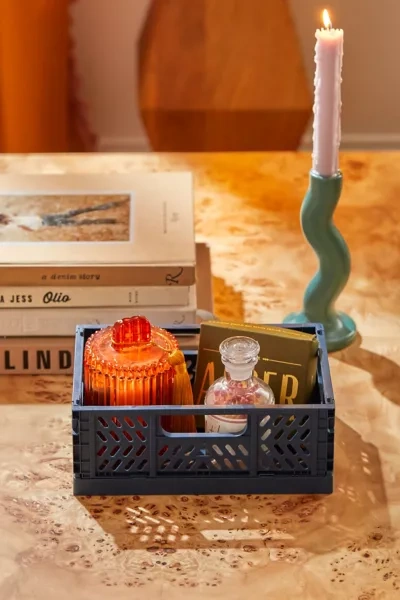 Urban Outfitters Felix Folding Storage Crate In Navy