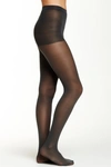 Hue Control Top Tights In Cobblestone/black