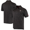 Colosseum Heathered Black Nc State Wolfpack Logo Down Swing Raglan Polo In Heather Black