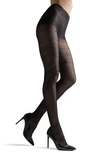 Natori Women's Leopard Print Mix Sheer Tights In Black