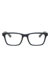 Ray Ban 53mm Rectangular Optical Glasses In Grey Blue