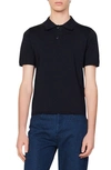 Sandro Pablo Knit Polo Shirt In Black