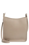 Longchamp Le Foulonne Medium Leather Crossbody Bag In Grey