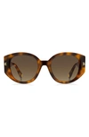 Marc Jacobs Round Sunglasses In Havana 2 / Brown Gradient