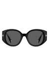 Marc Jacobs Round Sunglasses In Black / Grey