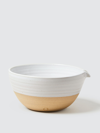 Farmhouse Pottery Pantry Bowl In White Tan1