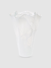 Vietri Onda Large Glass Vase In White