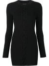 NEIL BARRETT NEIL BARRETT CABLE KNITTED DRESS - BLACK,NVE323B63311732153