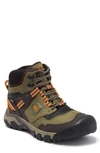 Keen Ridge Flex Waterproof Hiking Boot In Capulet Olive/ Desert Sun