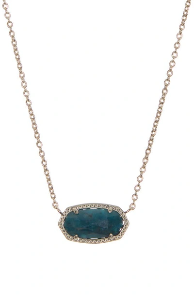 Kendra Scott Elisa Birthstone Pendant Necklace In Gold Aqua Apatite