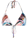 ZIMMERMANN POSTER PRINT BIKINI TOP