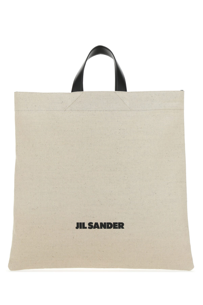 Jil Sander Sand Canvas Handbag  Beige  Uomo Tu In Cream