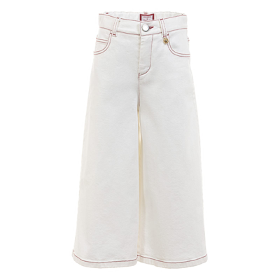 Simonetta Kids' Jeans With Application In White