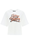 Dolce & Gabbana Logo-print Oversized T-shirt In Bianco Ottico (white)