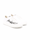 Mm6 Maison Margiela Logo-print Low-top Sneakers In Bianco-nero