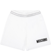 MOSCHINO WHITE SHORT FOR BABY KIDS WITH LOGO