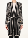 BALMAIN MONOGRAM MAXI CARDIGAN