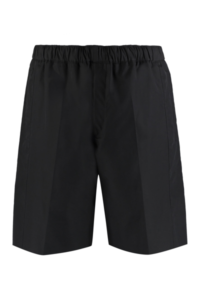 Alexander Mcqueen Cotton, Wool, And Mohair Shorts In Black