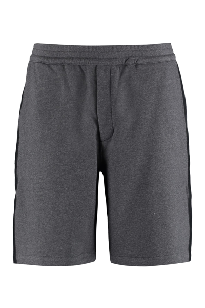 Alexander Mcqueen Cotton Bermuda Shorts In Grey