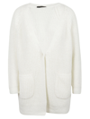 Fabiana Filippi Oversized Knit Plain Cardigan In White