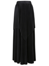 Fabiana Filippi Pleated Asymmetric Hem Skirt In Black