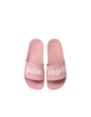 Palm Angels Logo-embossed Pool Slides In Pink