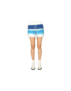 Alberta Ferretti Tie-dye Track Shorts In Blue