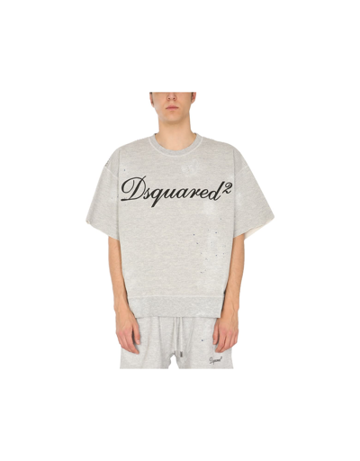 Dsquared2 Crew Neck Sweatshirt In Grey